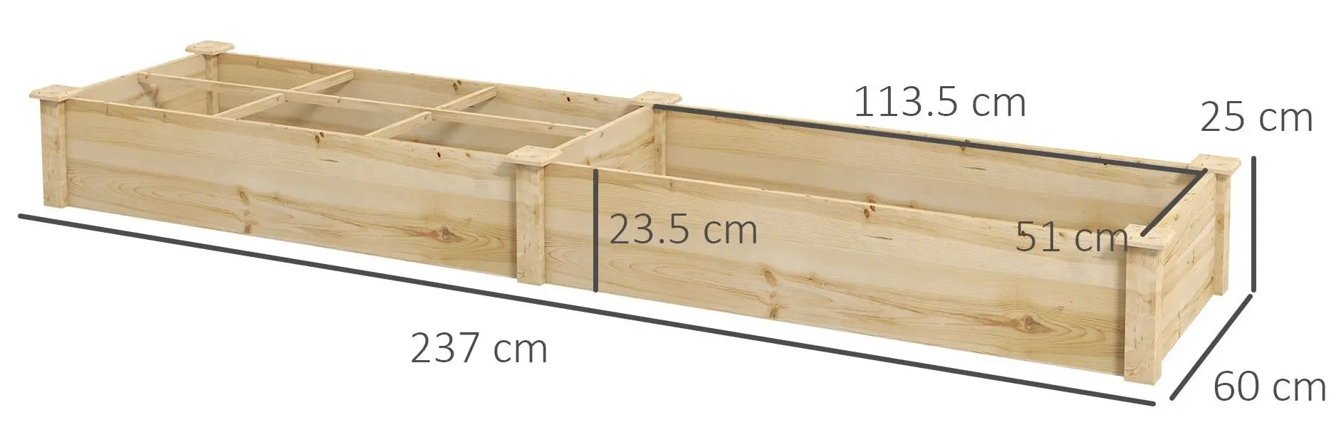 Pat de gradina Outsunny 84H-005V00ND (Natural)