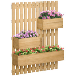 Spalier cu jardiniere Outsunny 845-796V00ND (Natural) Thumb