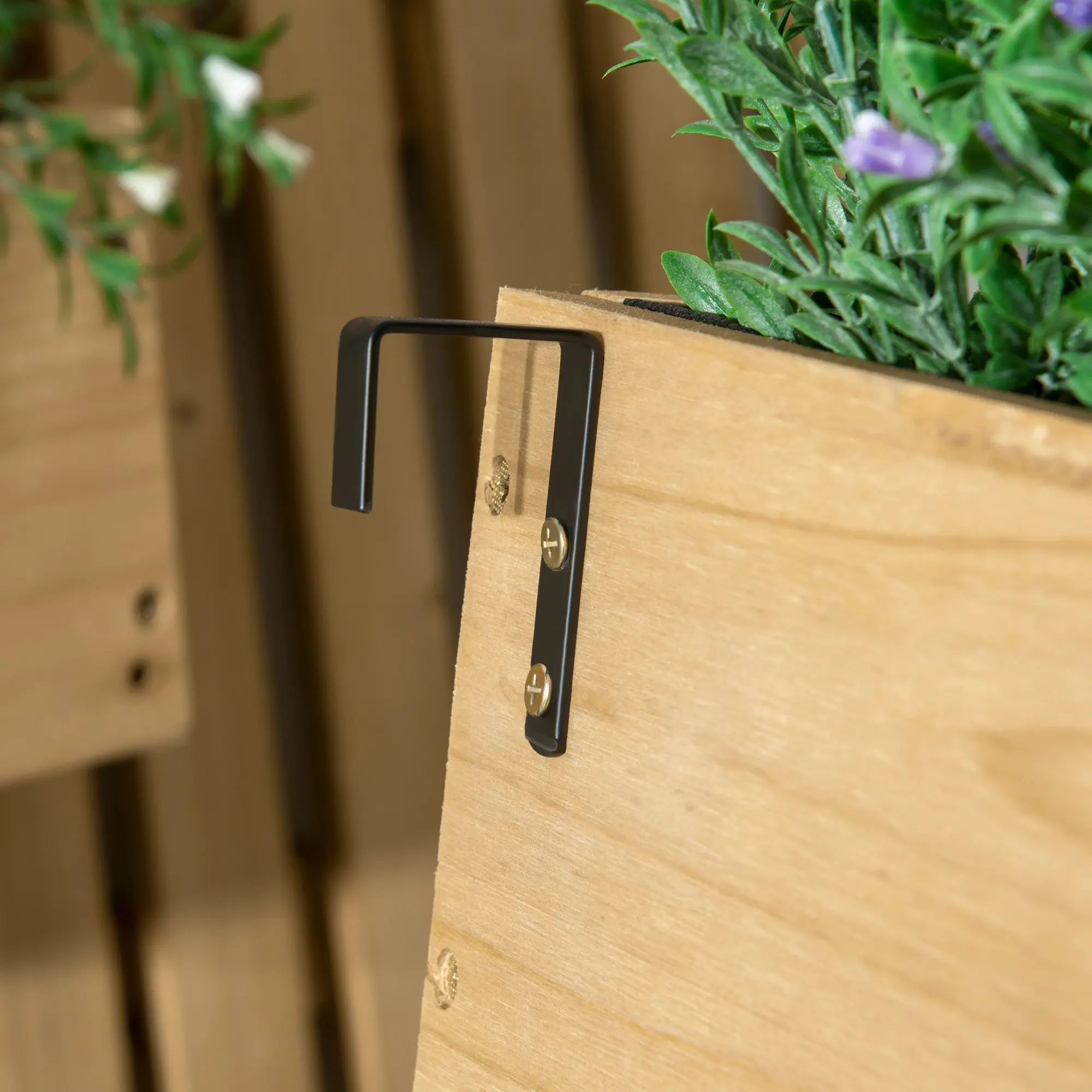 Spalier cu jardiniere Outsunny 845-796V00ND (Natural)