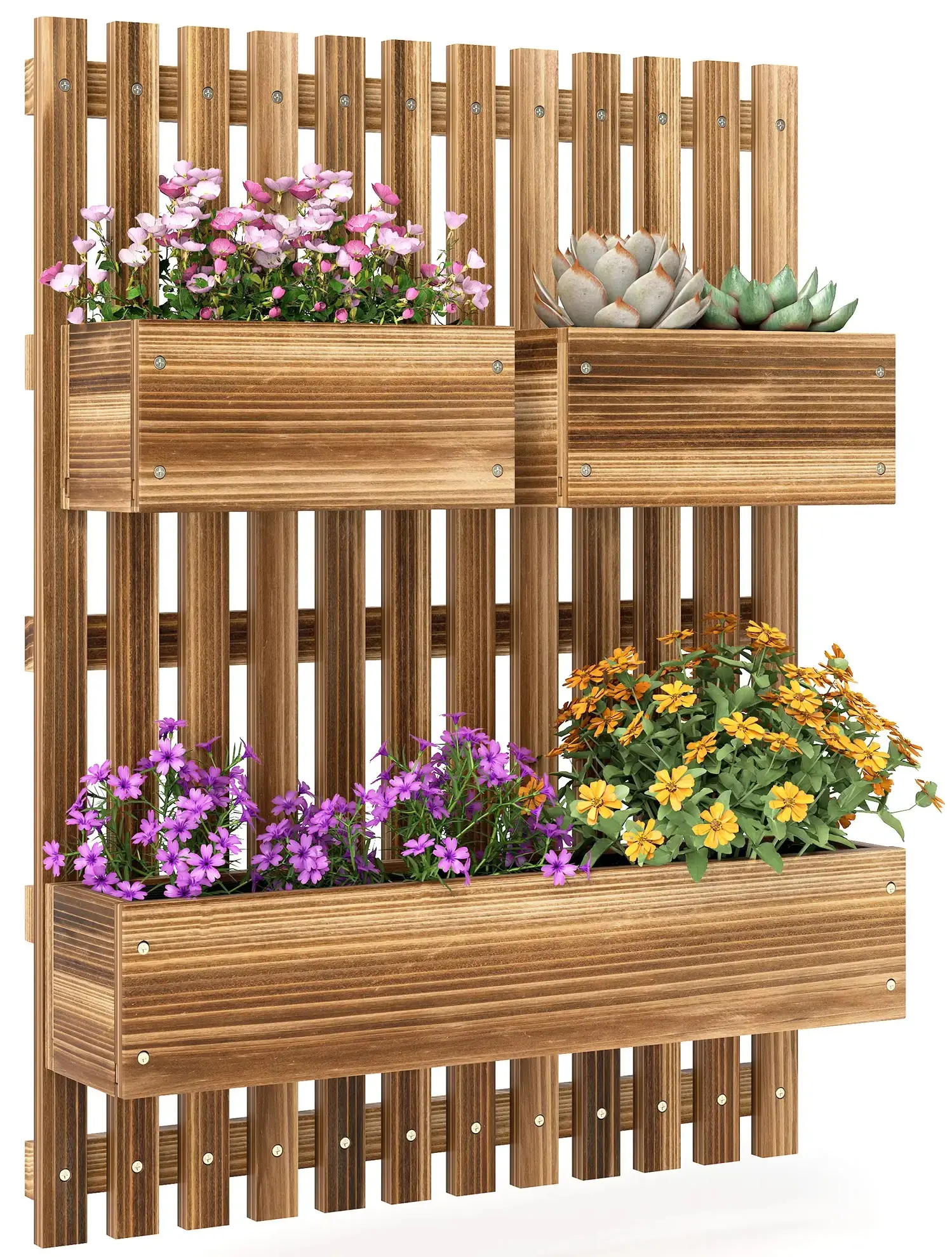 Шпалера с цветочными ящиками Outsunny 845-796V00TN (Natural) - 2