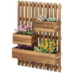 Шпалера с цветочными ящиками Outsunny 845-796V00TN (Natural) Thumb
