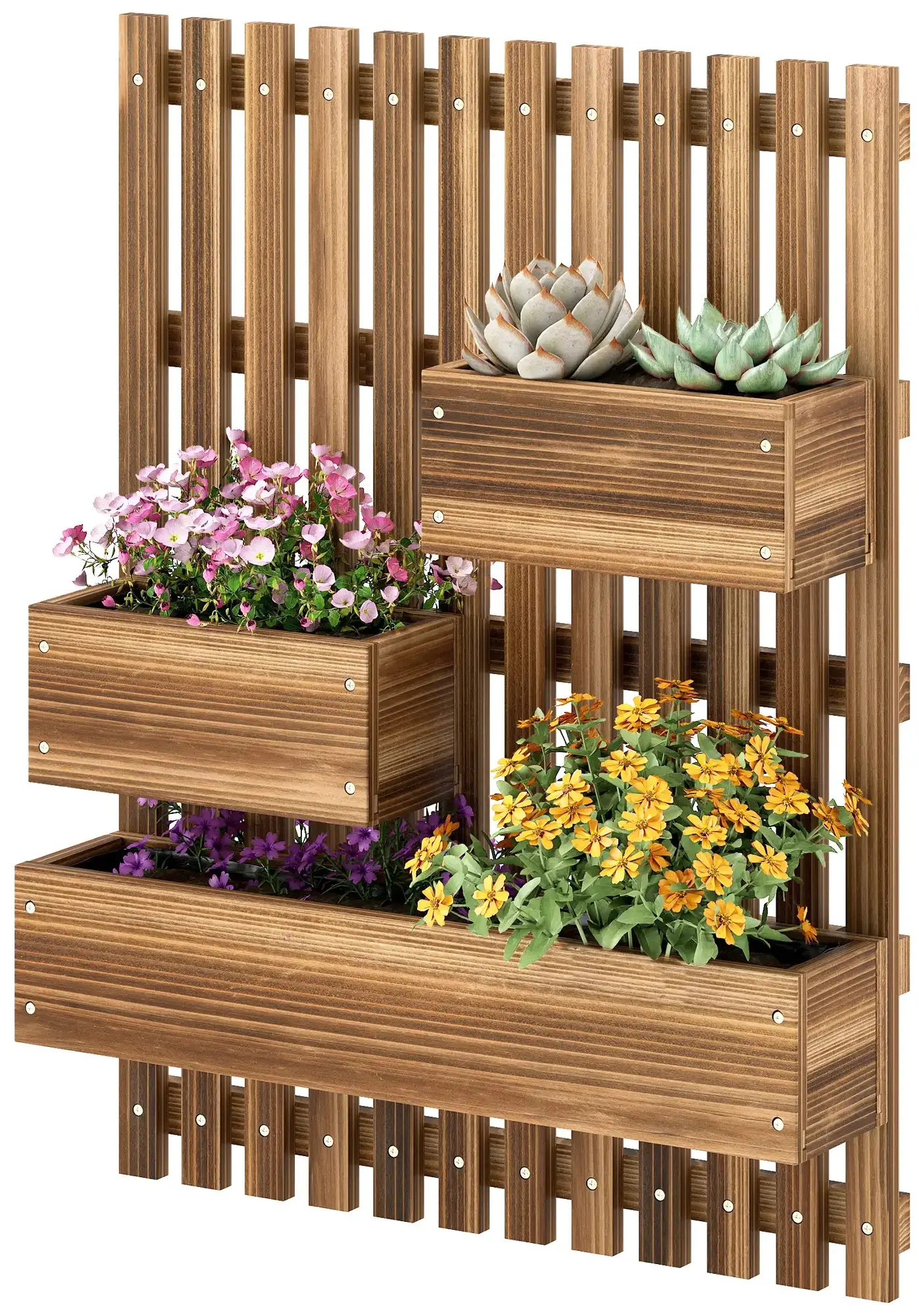 Шпалера с цветочными ящиками Outsunny 845-796V00TN (Natural) - 3