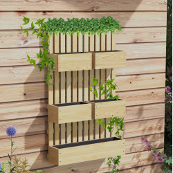 Шпалера с цветочными ящиками Outsunny 84H-089V00ND (Natural)