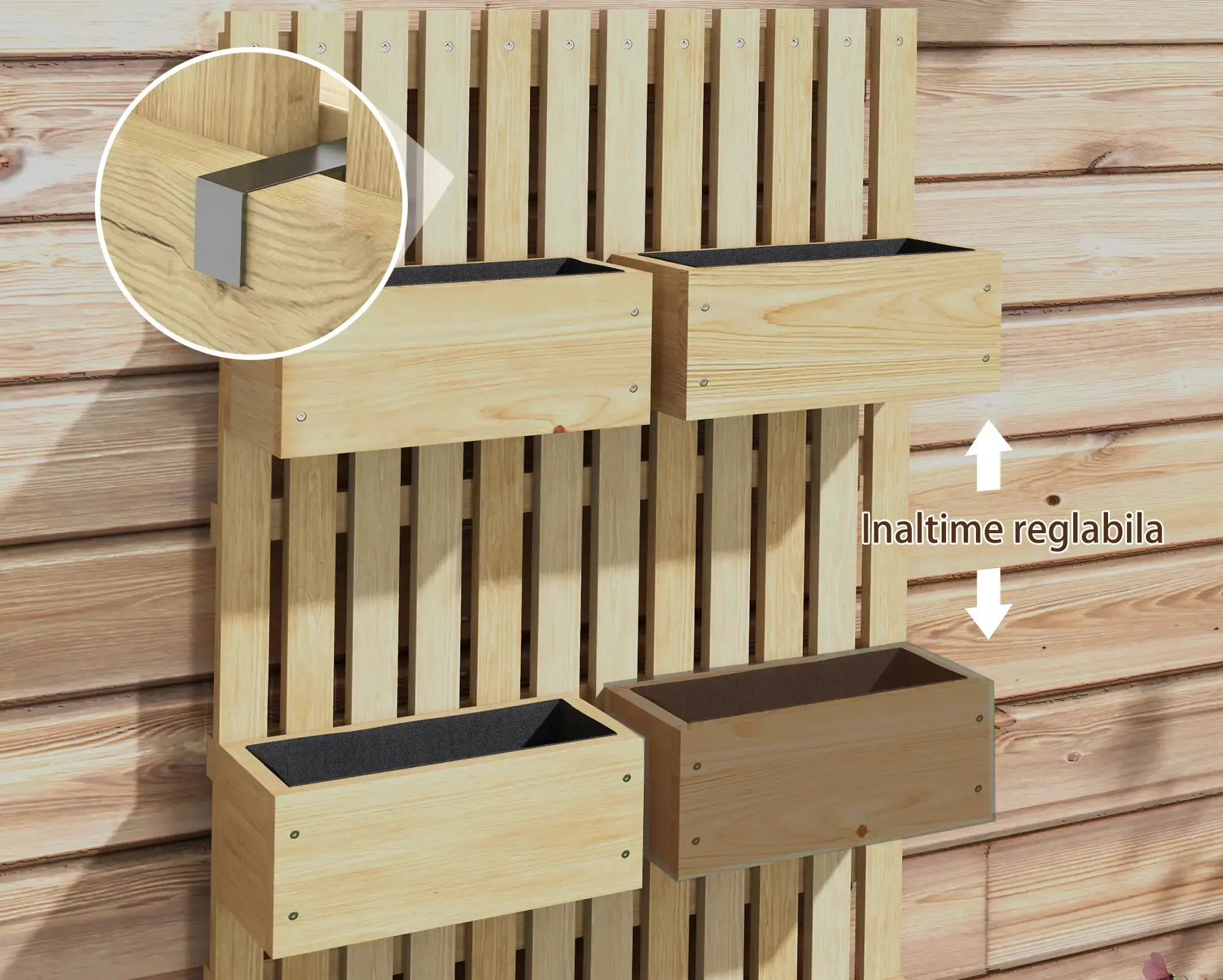 Шпалера с цветочными ящиками Outsunny 84H-089V00ND (Natural) - 7