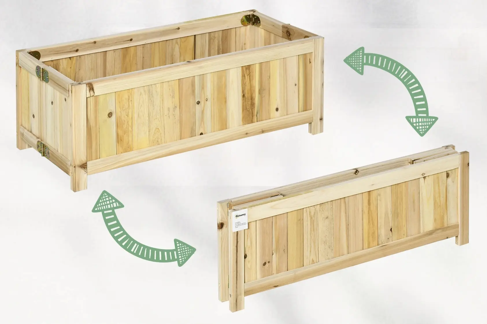 Складная приподнятая грядка Outsunny 845-652 (Natural) - 7