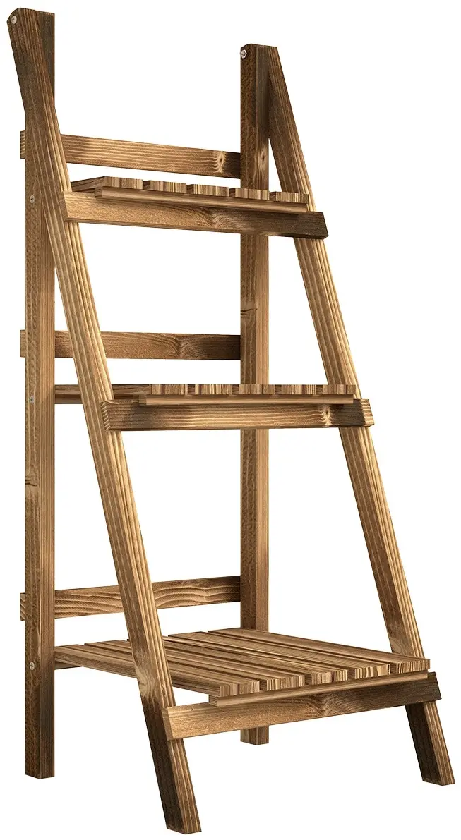 Складной стеллаж для цветов Outsunny 845-111 (Natural) - 2