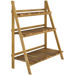 Складной стеллаж для цветов Outsunny 845-112 (Natural) Thumb