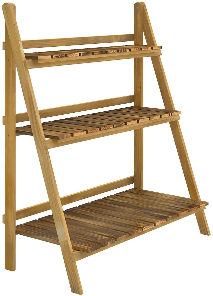 Складной стеллаж для цветов Outsunny 845-112 (Natural) - 2