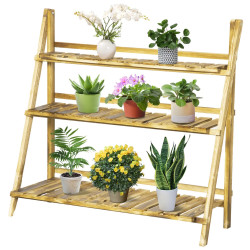 Etajera pliabila pentru flori Outsunny 845-113 (Natural) Thumb