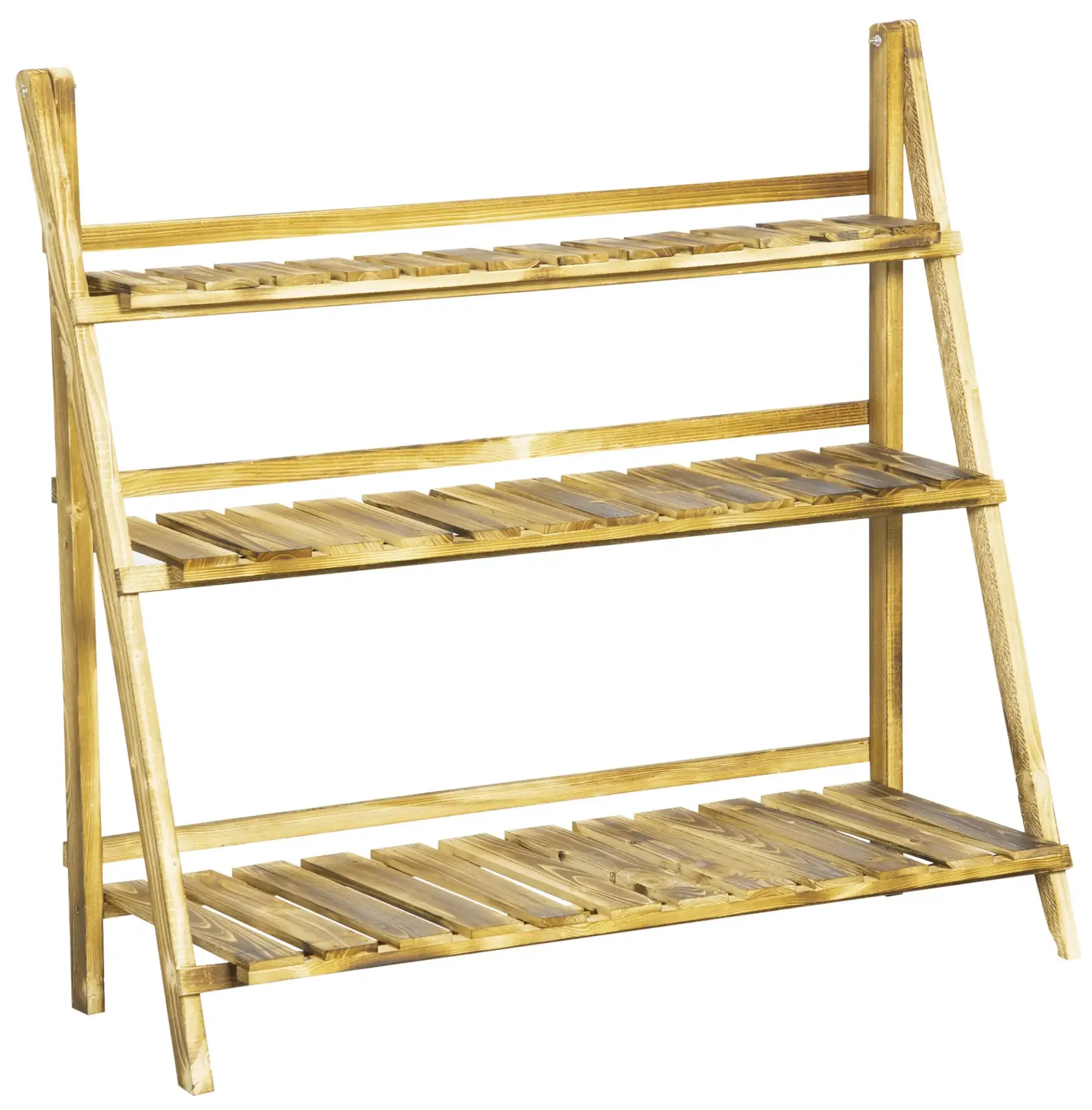 Etajera pliabila pentru flori Outsunny 845-113 (Natural) - 3