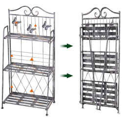 Etajera pliabila pentru flori Outsunny 845-220 (Silver Grey) Thumb