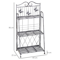 Etajera pliabila pentru flori Outsunny 845-220 (Silver Grey) Thumb