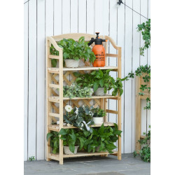 Складной стеллаж для цветов Outsunny 845-440ND (Natural)