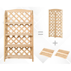 Складной стеллаж для цветов Outsunny 845-440ND (Natural) Thumb