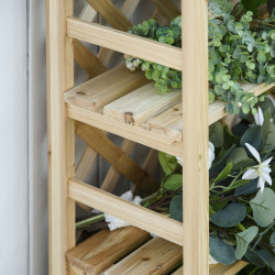 Складной стеллаж для цветов Outsunny 845-440ND (Natural) Thumb