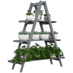 Складной стеллаж для цветов Outsunny 84H-121V00GY (Grey) Thumb