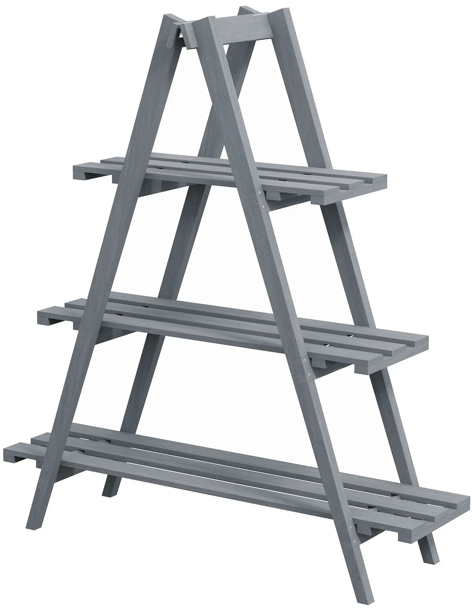 Складной стеллаж для цветов Outsunny 84H-121V00GY (Grey) - 3