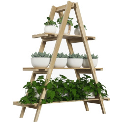 Складной стеллаж для цветов Outsunny 84H-121V00ND (Natural) Thumb