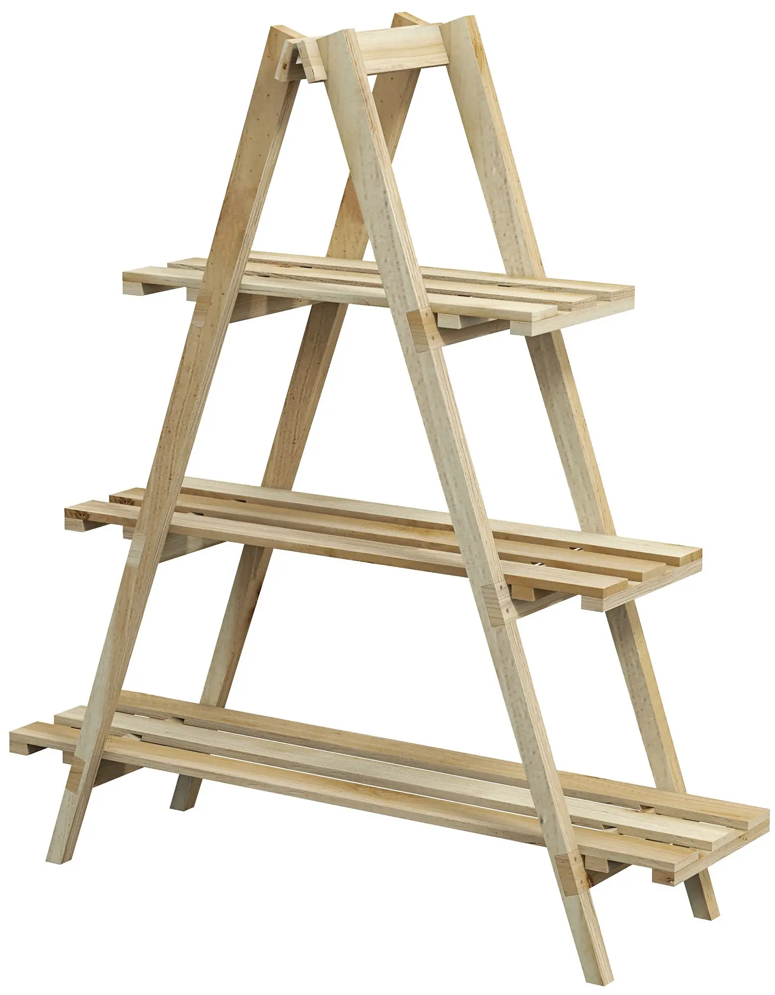 Складной стеллаж для цветов Outsunny 84H-121V00ND (Natural) - 3