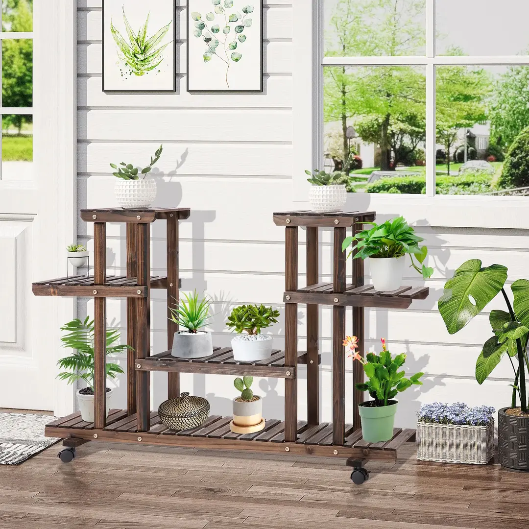 Стеллаж для цветов Outsunny 845-465 (Wood)