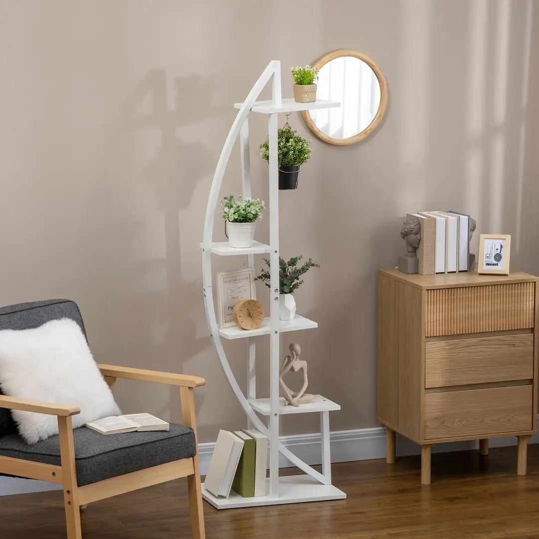 Etajera pentru flori Outsunny 845-760V00WT (White)