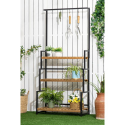 Стеллаж для цветов Outsunny 845-788V00ND (Natural/Black)