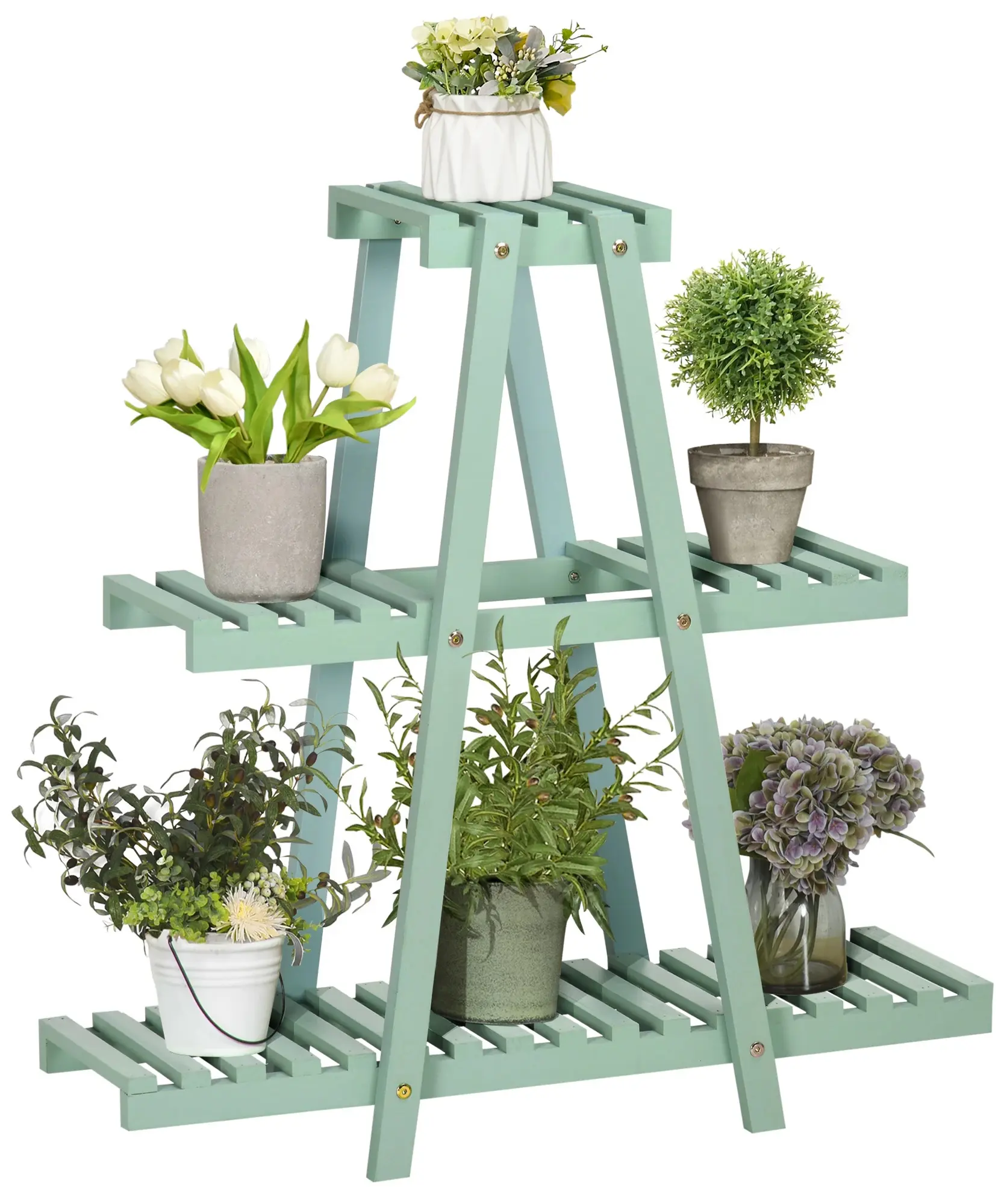 Etajera pentru flori Outsunny 845-800V00GN (Light Green) - 2