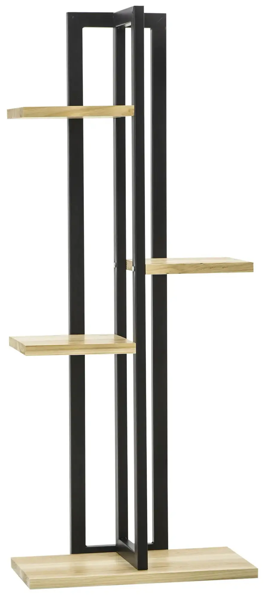 Etajera pentru flori Outsunny 845-906V00BK (Black/Natural) - 3