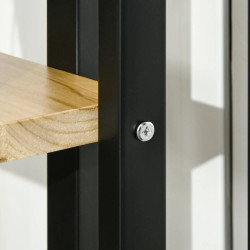 Etajera pentru flori Outsunny 845-906V00BK (Black/Natural) Thumb