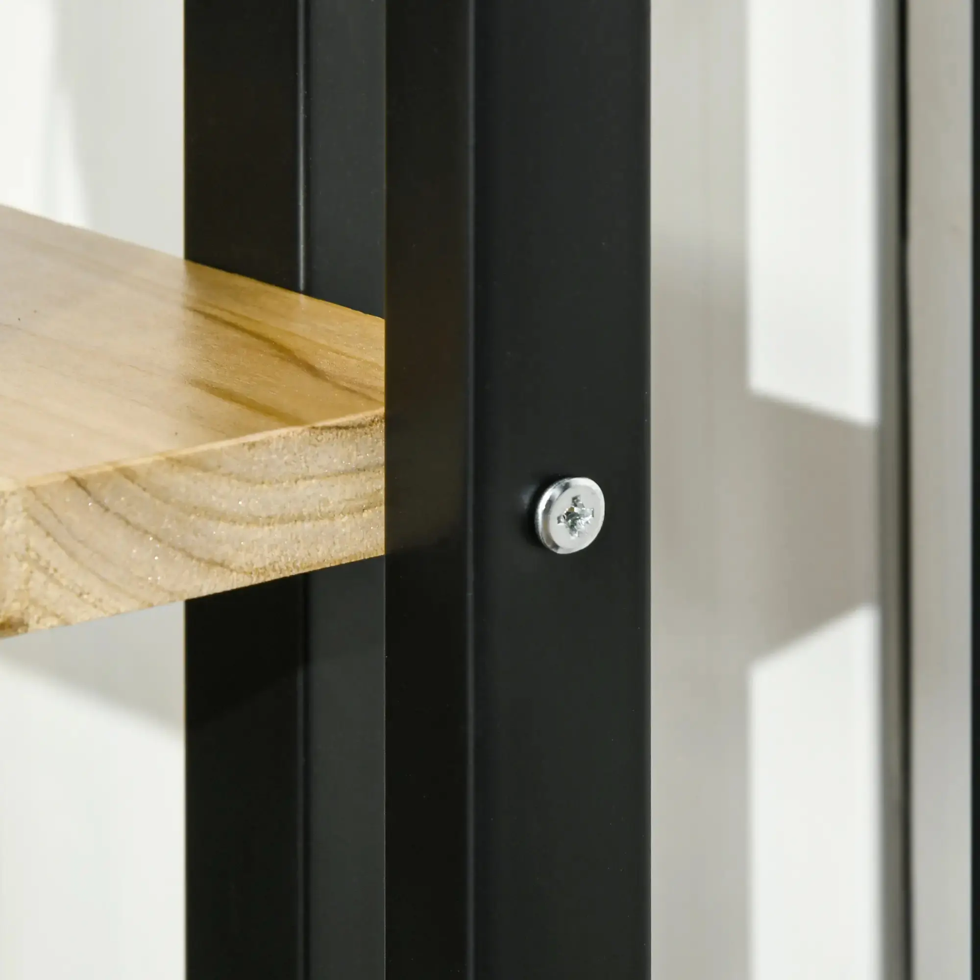 Etajera pentru flori Outsunny 845-906V00BK (Black/Natural) - 5