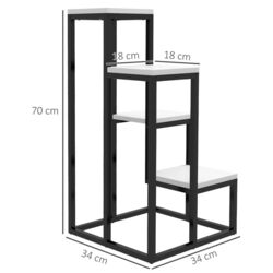 Стеллаж для цветов Outsunny 845-986V00WT (Black/White) Thumb