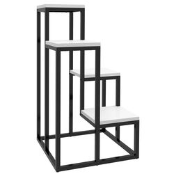 Etajera pentru flori Outsunny 845-986V00WT (Black/White)