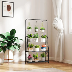 Etajera pentru flori Outsunny 84H-153V00BK (Black) Thumb