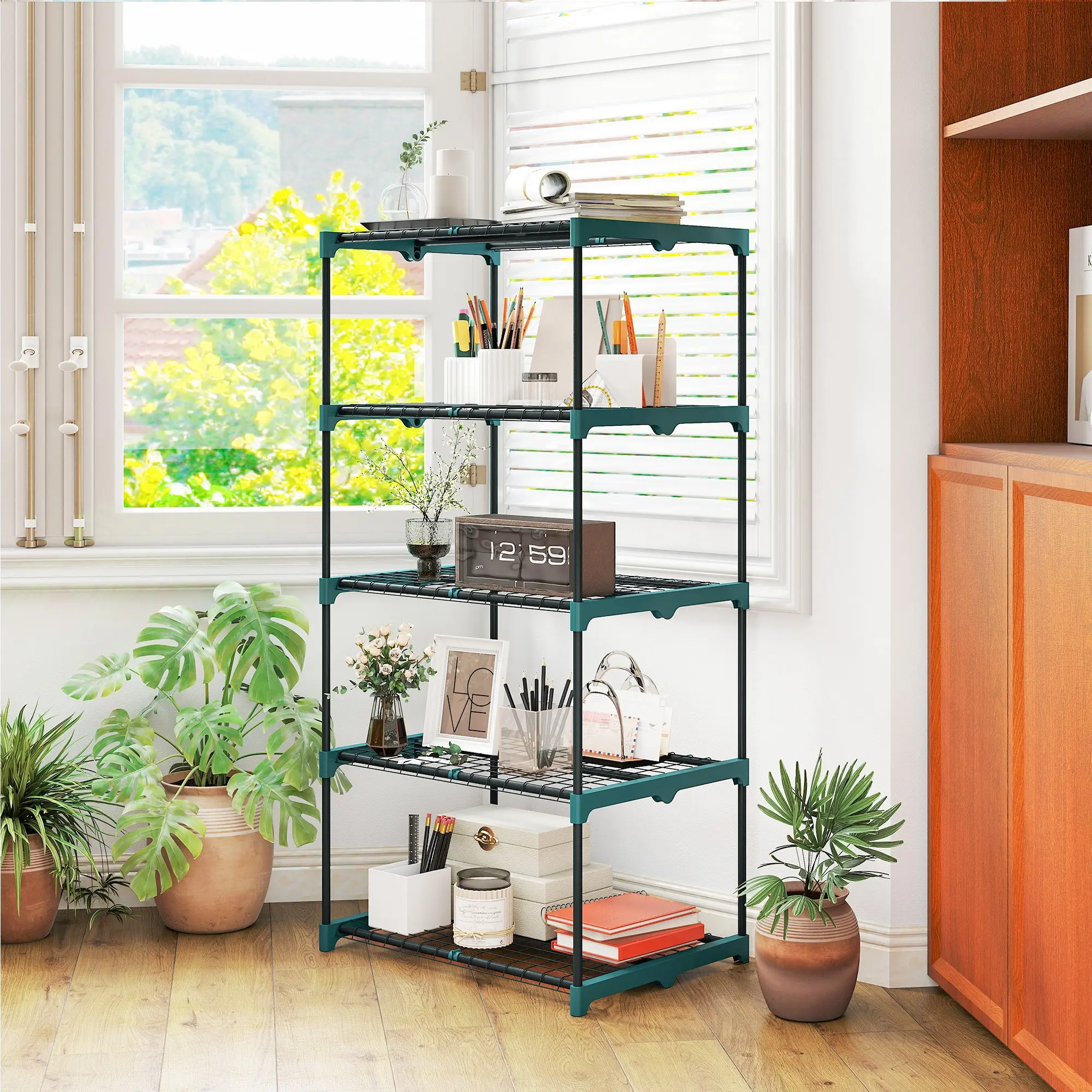 Etajera pentru flori Outsunny 84H-434V02DG (Dark Grey) - 6