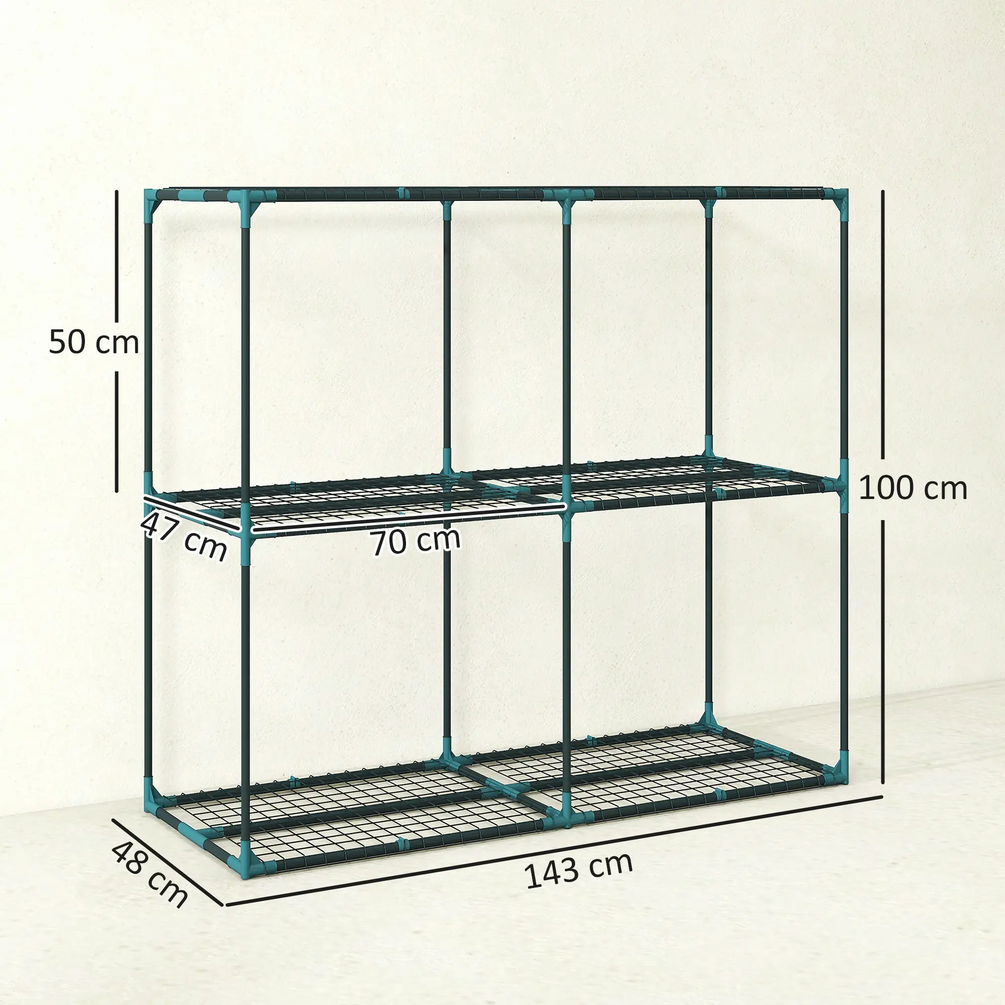 Etajera pentru flori Outsunny 84H-435V00DG (Dark Grey) - 8