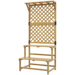 Стеллаж для цветов со шпалерой Outsunny 84H-116V01YL (Yellow) Thumb