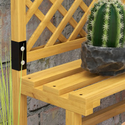 Стеллаж для цветов со шпалерой Outsunny 84H-116V01YL (Yellow) Thumb