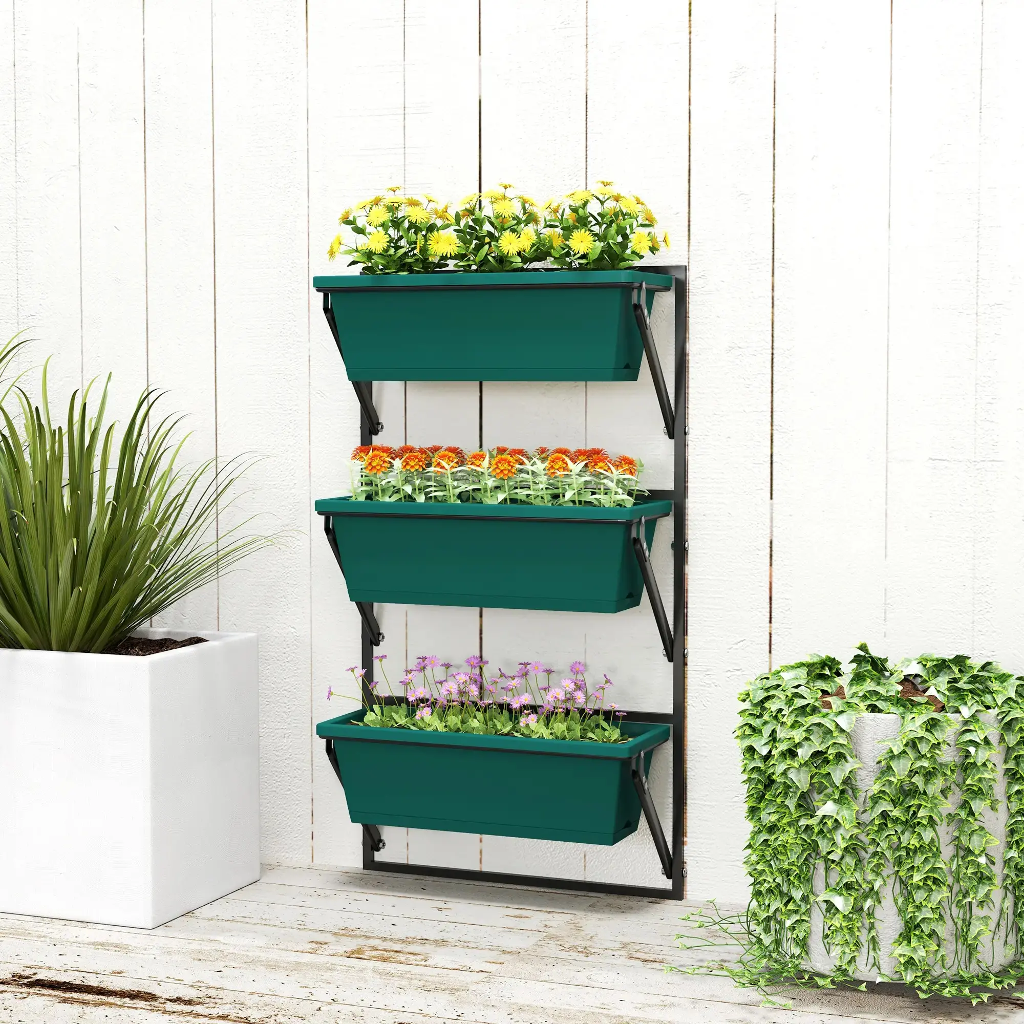 Suport pentru plante cu 3 nivele Outsunny 84H-328V00GN (Green) - 6