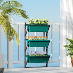 Suport pentru plante cu 3 nivele Outsunny 84H-328V00GN (Green) Thumb