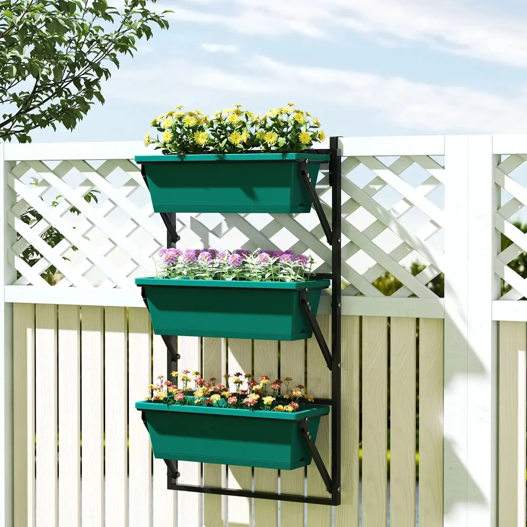 Suport pentru plante cu 3 nivele Outsunny 84H-328V00GN (Green)