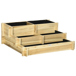 Трехъярусная приподнятая грядка Outsunny 845-639V00ND (Natural) Thumb