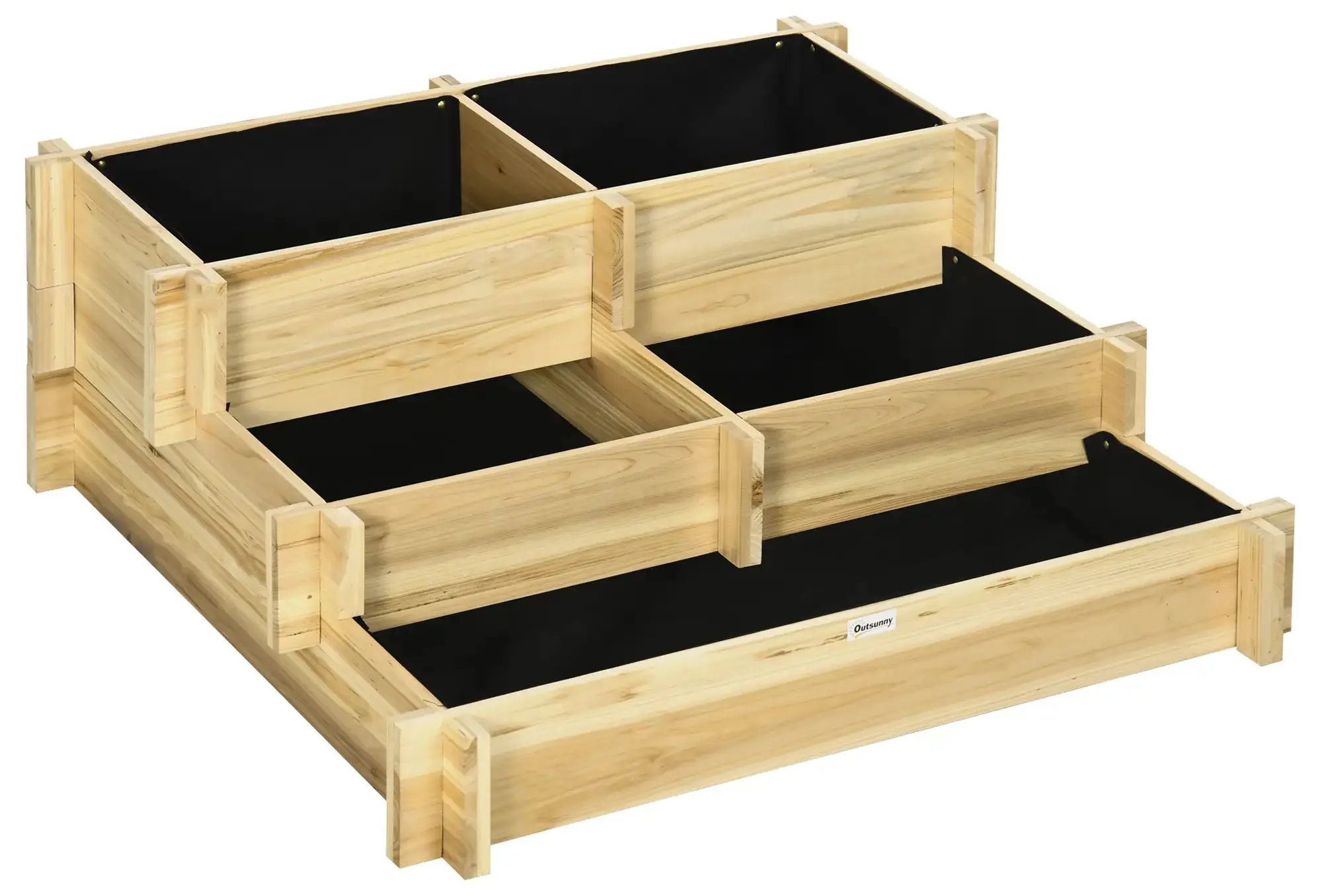Трехъярусная приподнятая грядка Outsunny 845-639V00ND (Natural) - 4