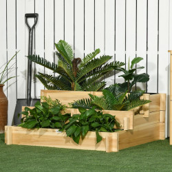 Трехъярусная приподнятая грядка Outsunny 845-639V00ND (Natural) Thumb