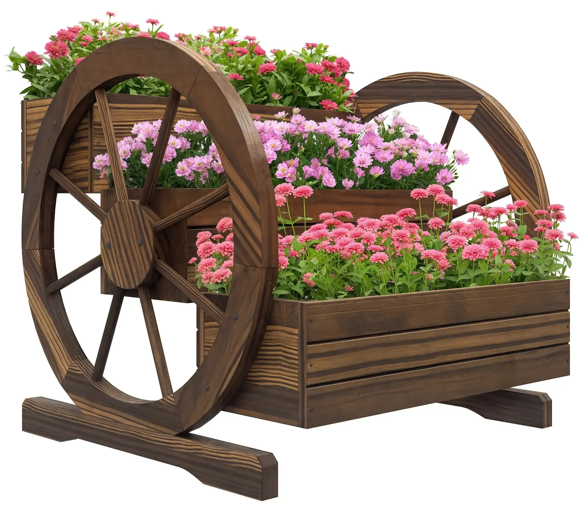 Pat de gradina cu 3 nivele Outsunny 84H-029V00TN (Natural)