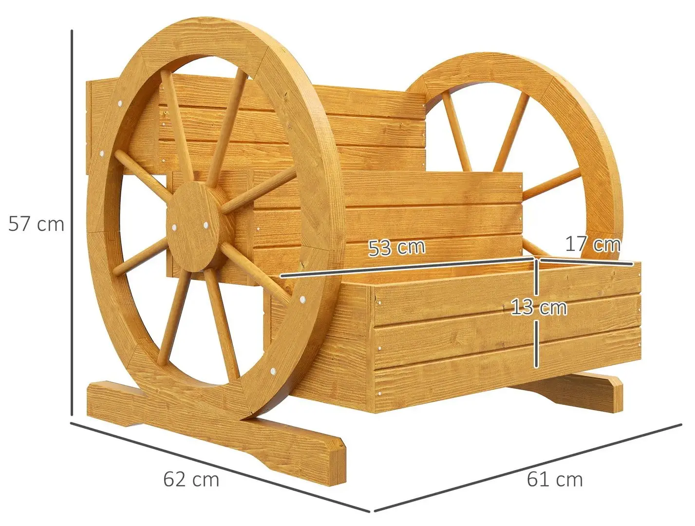 Etajera Outsunny 84H-029V00TK (Natural) - 5