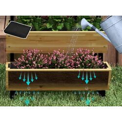 Pat de flori vertical Outsunny 84H-104V00ND (Natural) Thumb