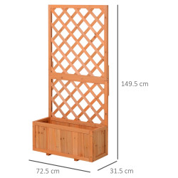 Ящик для цветов со шпалерой Outsunny 845-127 (Orange) Thumb