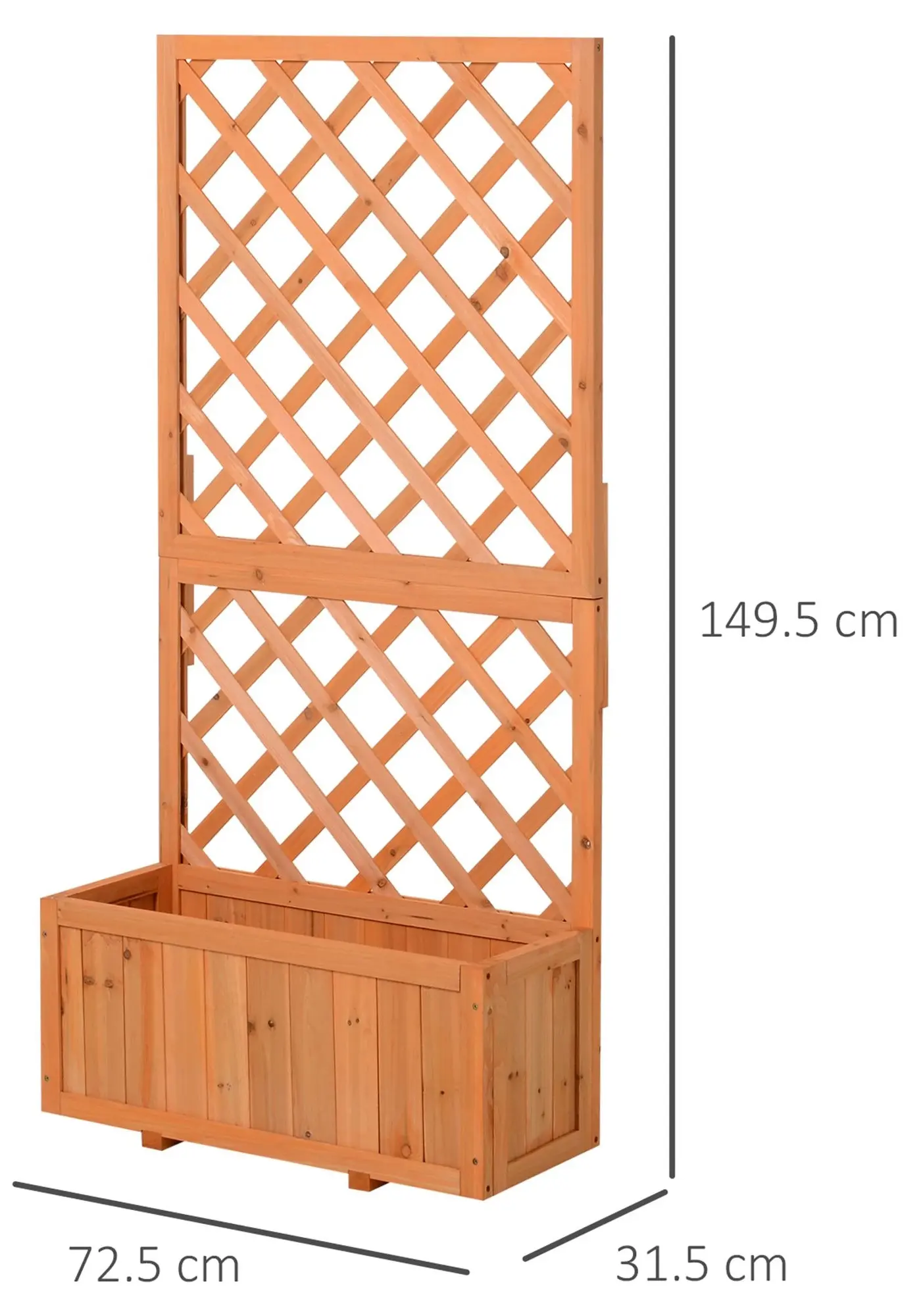 Ящик для цветов со шпалерой Outsunny 845-127 (Orange) - 2