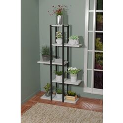 Etajera pentru flori Prestige 5 Layer 24x60x110 (White/Black) Thumb