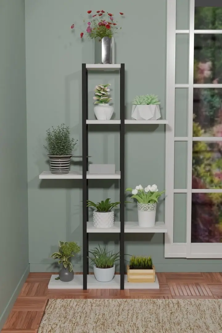 Etajera pentru flori Prestige 5 Layer 24x60x110 (White/Black)